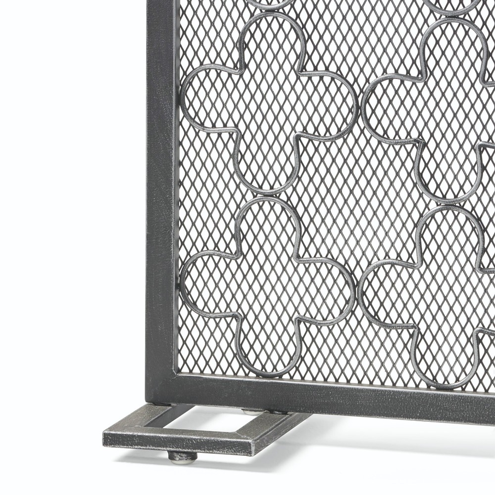 Uriah Modern Single PanelIron Firescreen