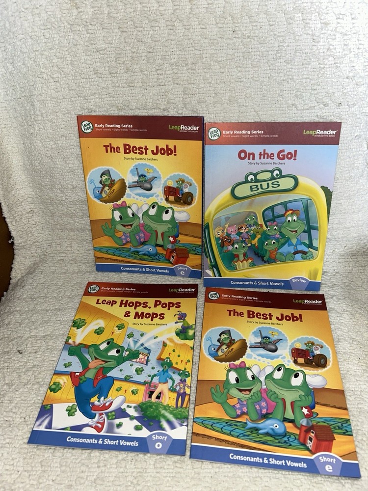 10 LeapFrog LeapReader Interactive Books Long & Short Vowels Reading Phonics