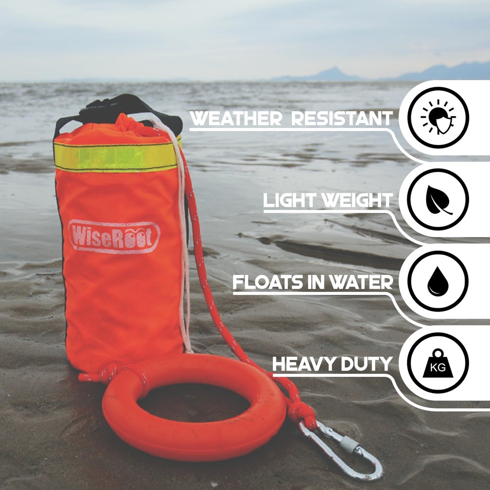 Throw Bag for Water Rescue: Quick Deploy Throwable Flotation Device, 50/70/98...