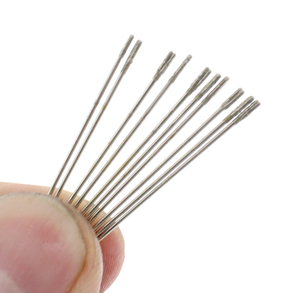 20Pcs 1 mm Diamond Lapidary Drill Bits Solid Hole Saws Jewelry Gemstone Tools