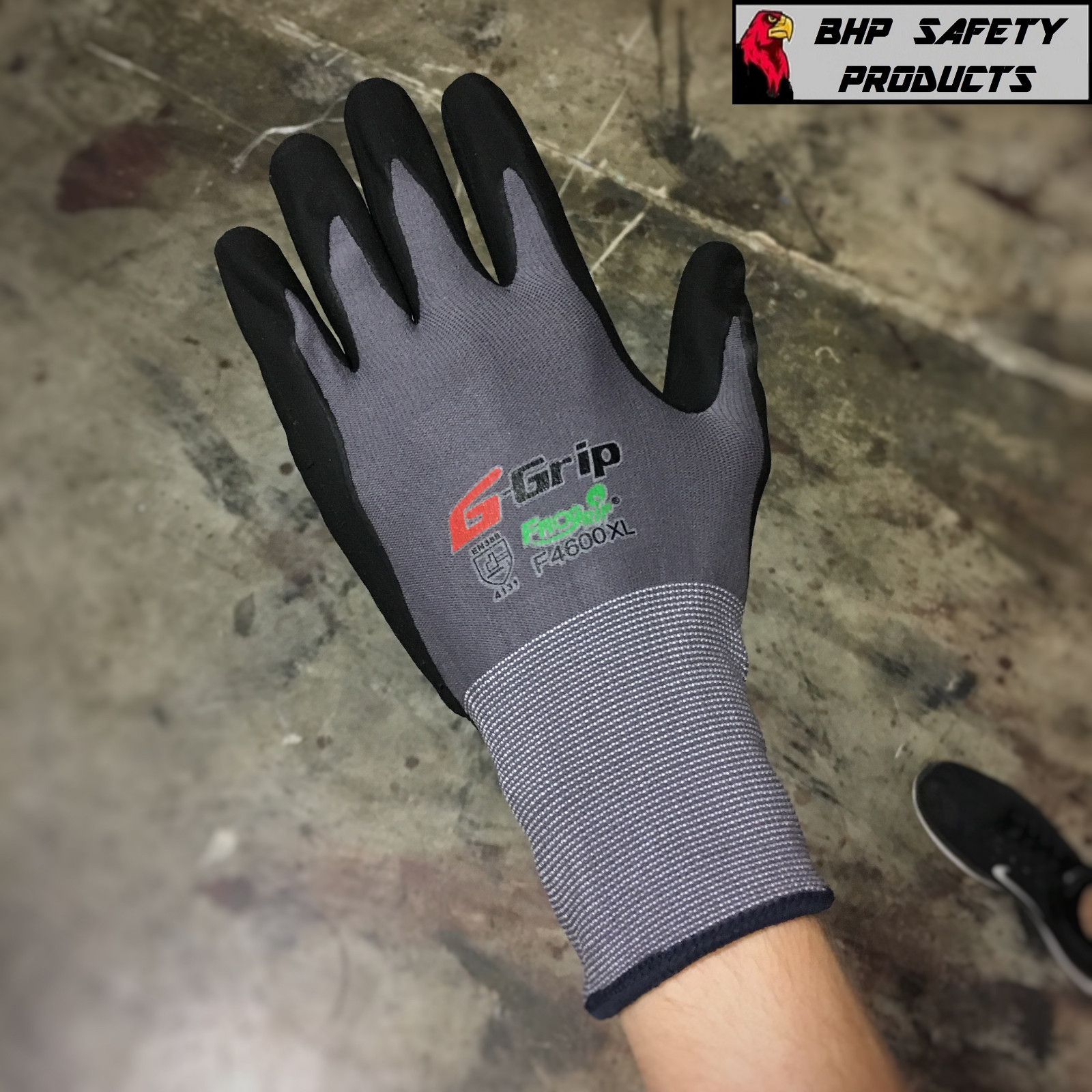 Work Gloves Liberty G-Grip Foam Nitrile Micro Foam-Palm Coated F4600 (12 PAIR)