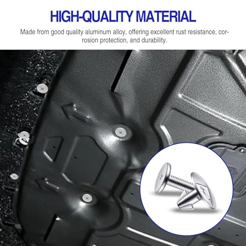 Engine Splash Shield Bolt Kit – Lower Skid Plate Screws for Under Engine 8PCS