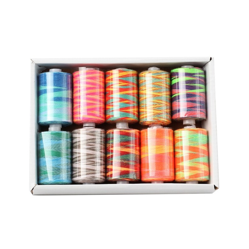 10 Pcs/Box 1000 Yards Sewing Thread Universal Connecting Thread Segment Dye Cord