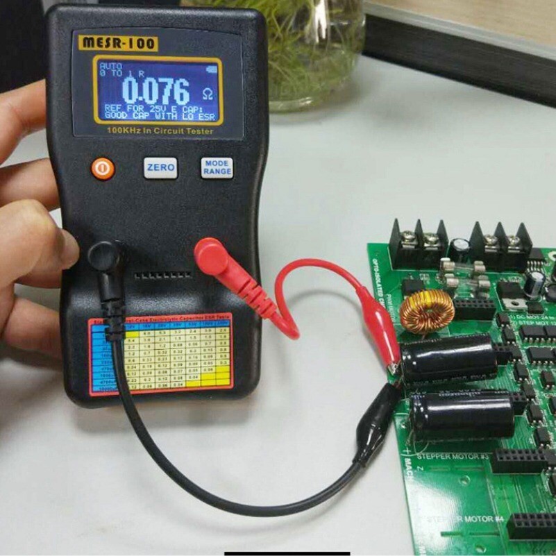 Digital LCD Display V2 ESR/LOW Ohm Meter In Circuit Capacitance Test MESR-100---