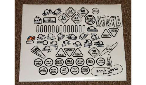ROADSHOW Pinball Insert Decals