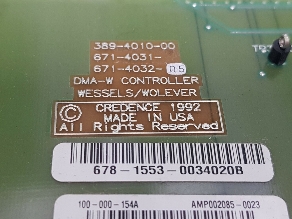 Credence DMA-W Controller 678-1553-0034020B