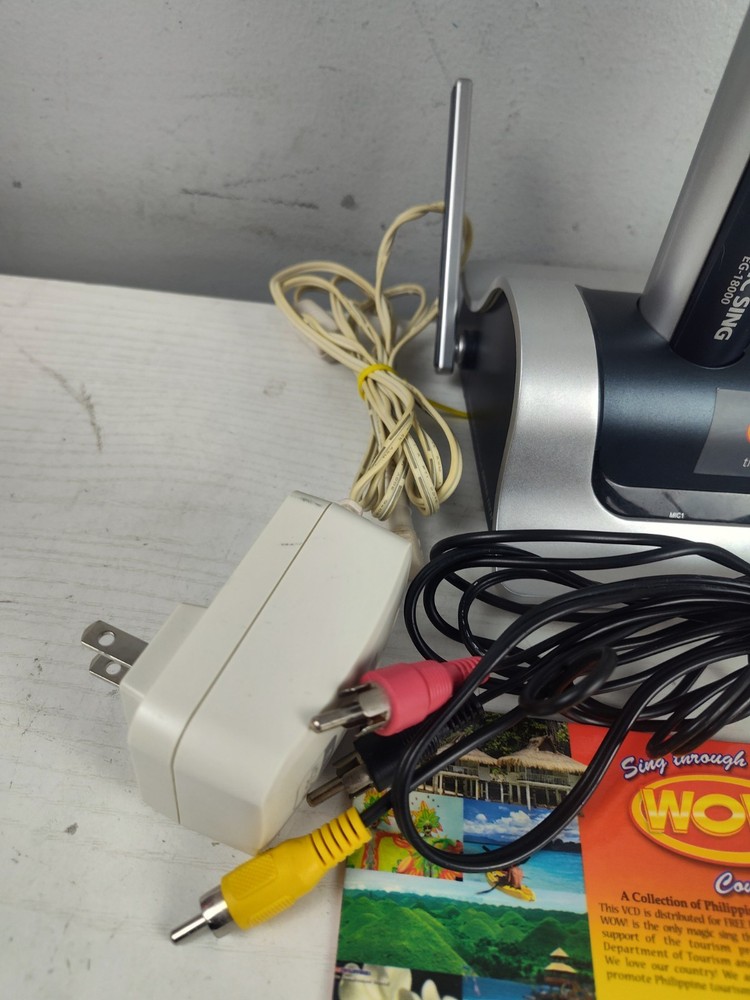Magic Sing EG-18000 Wireless Karaoke System Portable 2 Mics PLEASE READ!!!!