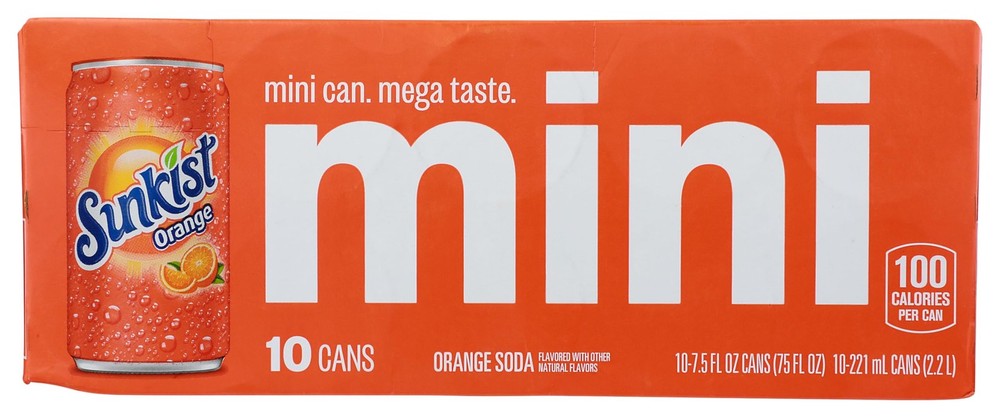 Sunkist Sunkist Regular 10pk Mini Can, 75 Fl Oz