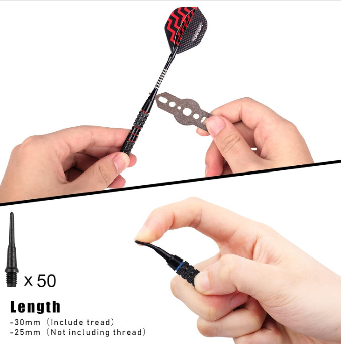 Darts Plastic Tip,Professional Soft Tip Darts Set for Electronic Dartboard 12Pcs