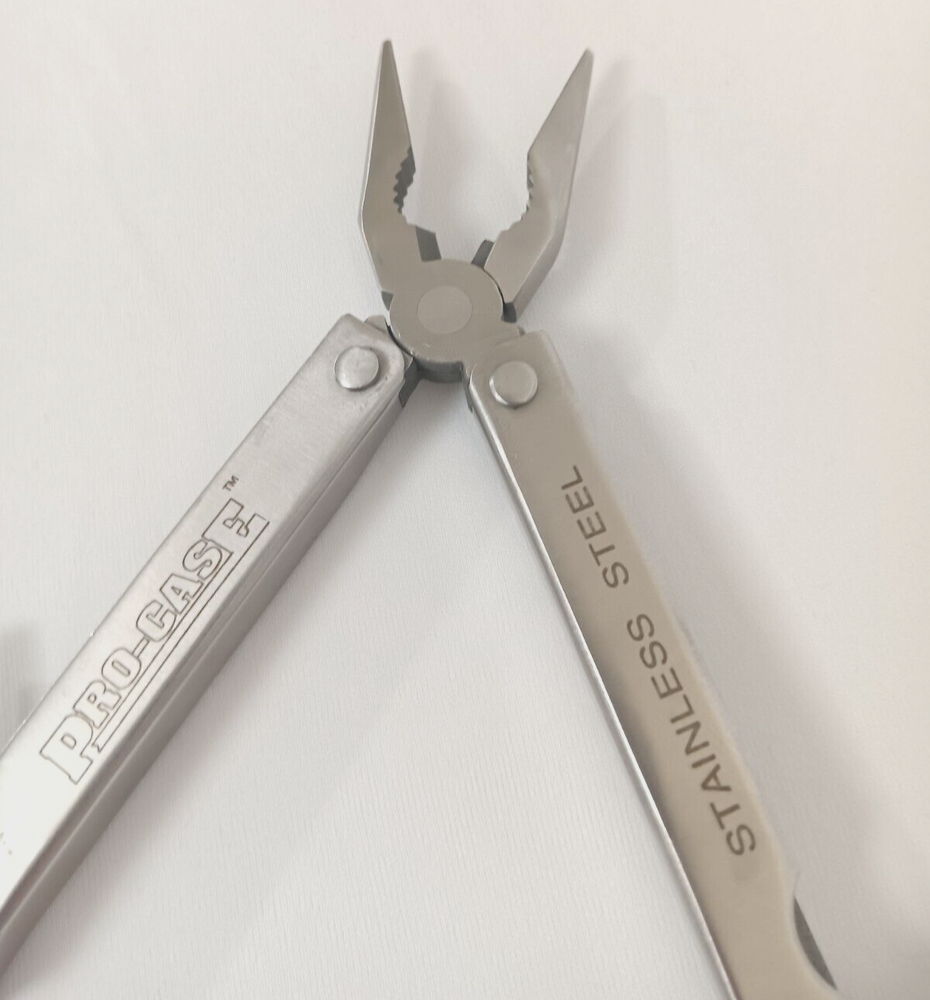 Pro-Case® Folding Stainless Multi-Tool Knife With Black Case