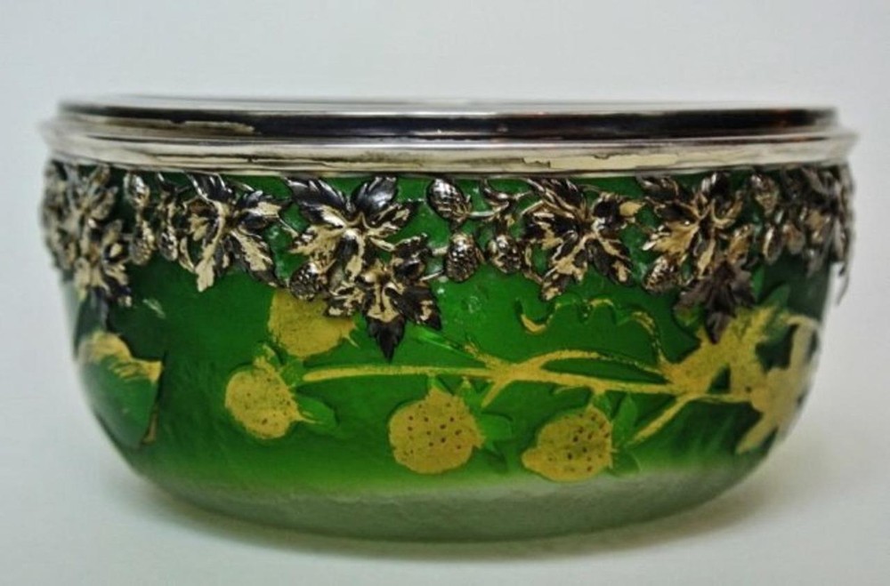 Daum Nancy Silver Mounted Bowl.