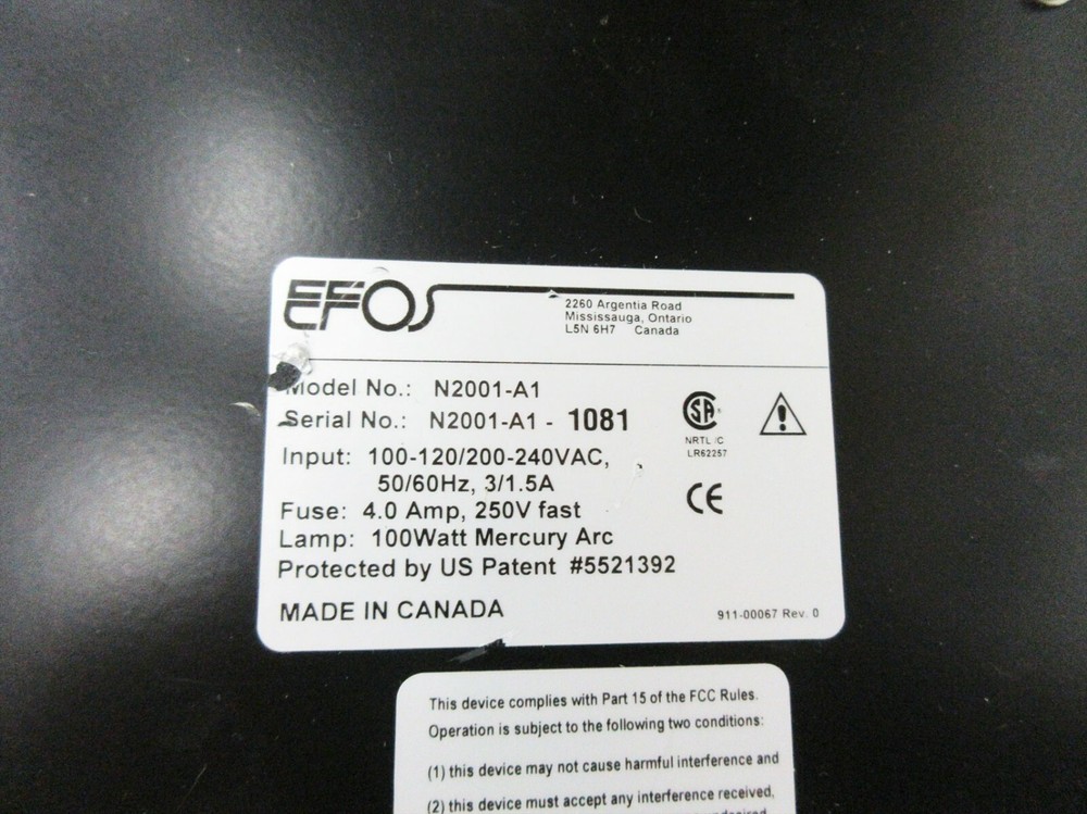 EFOS N2001-A1 SPOT CURING SYSTEM - STEPCURE EMC NR5000