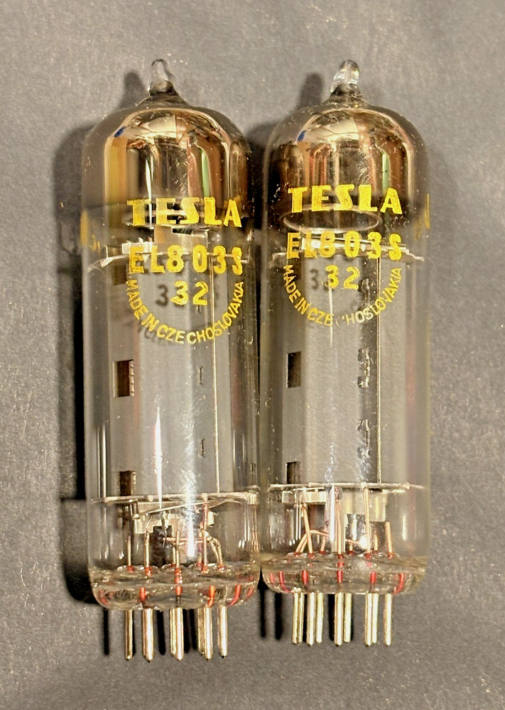 2x New TESLA EL803S/6CK6 tubes, matching batch number