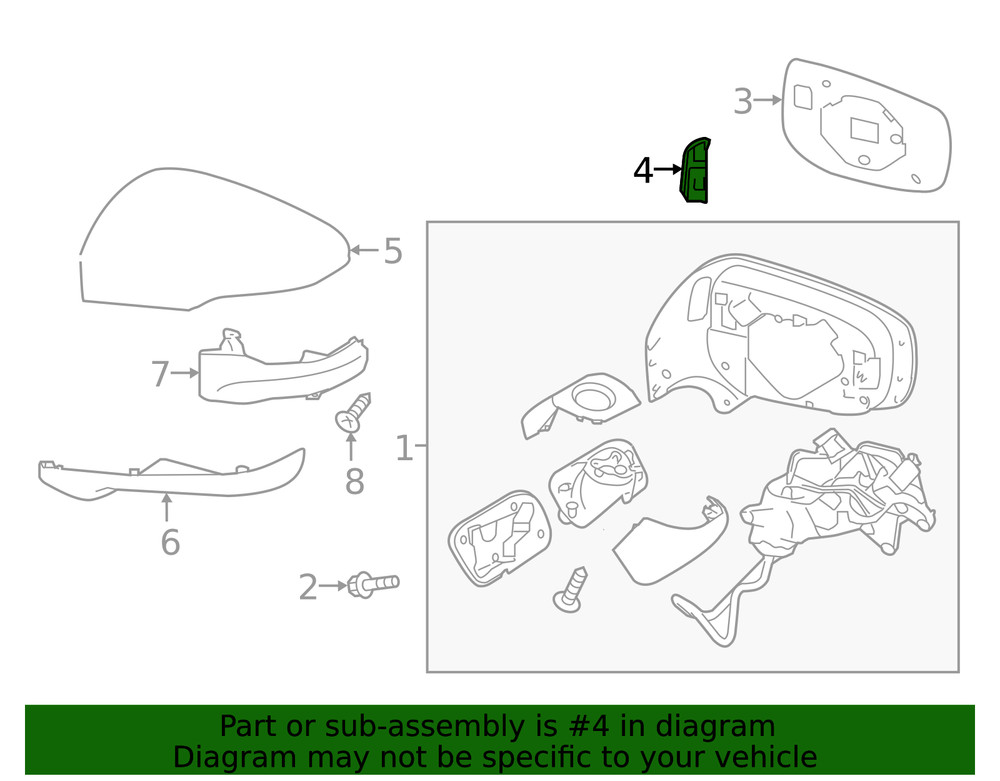 Genuine Subaru Collision Avoidance Warning Indicator 91057FL010