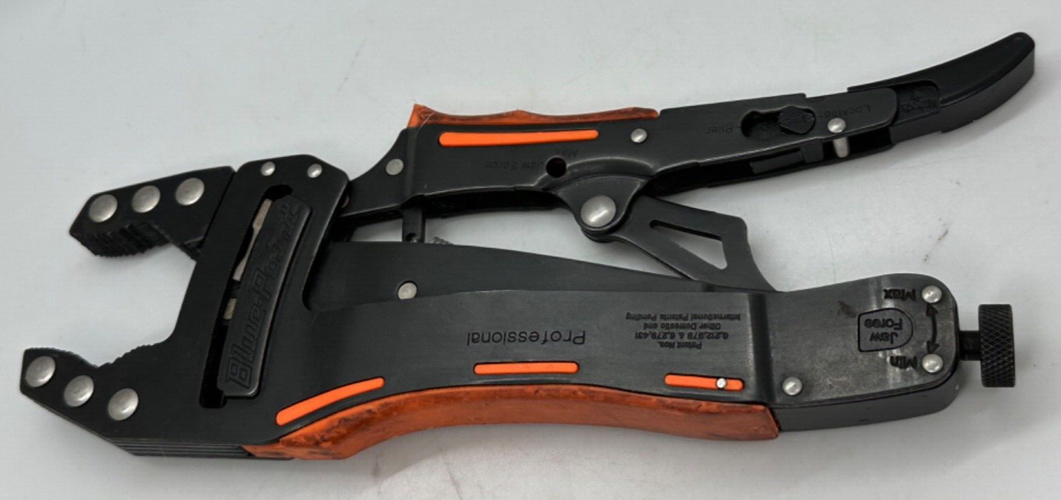 🇺🇸 Blue Point Tools Self Locking Pliers Vise Max Grip Force Adjustable Orange