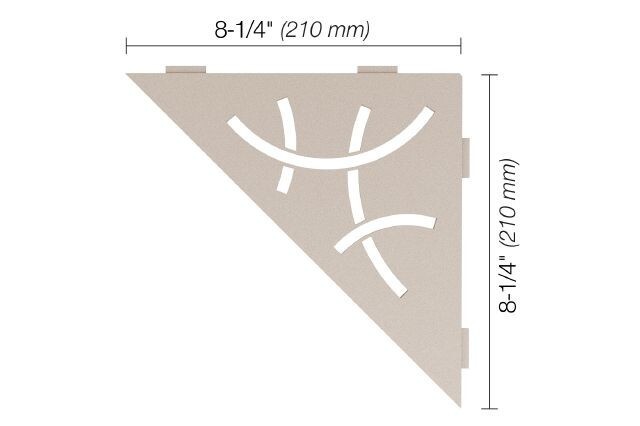Schluter SHELF-E - Triangular Curve Design - Cream - SES1D6TSC