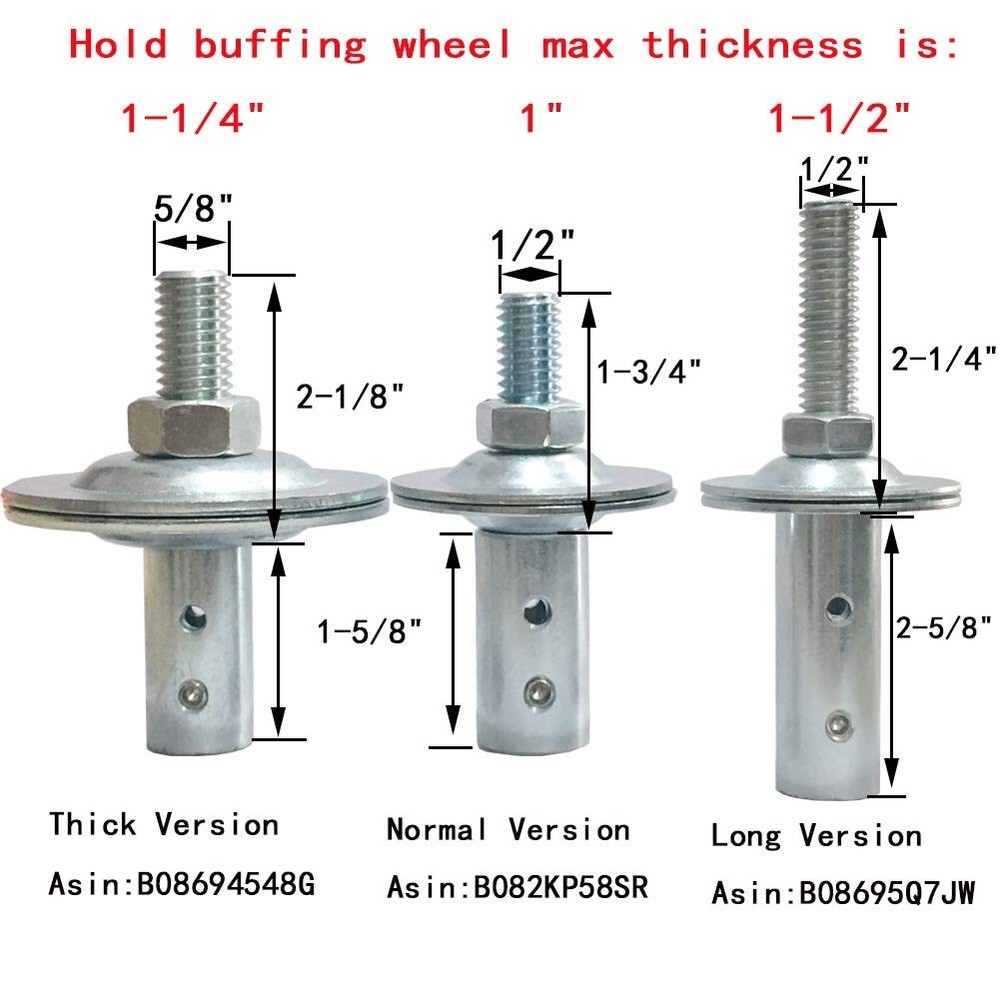 Shaft Arbor Extension 1/2" 5/8" Motor Arbor Threaded Adapter Thicker Version New