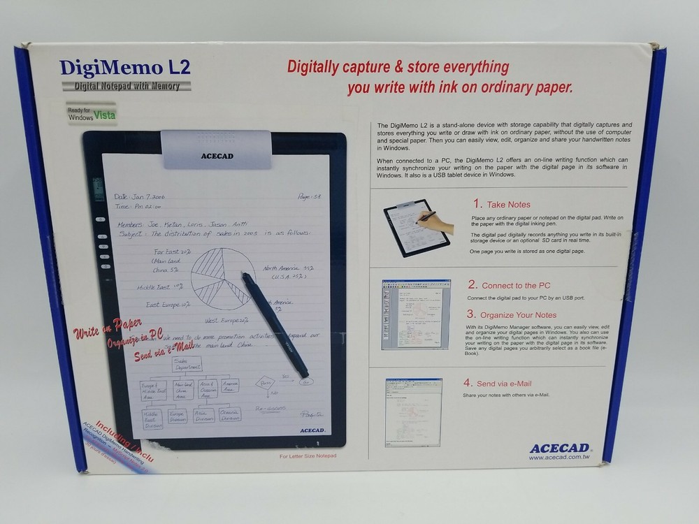 SolidTek DM-L2 DigiMemo L2 8-1/2-by-11-Inch Digital Notepad