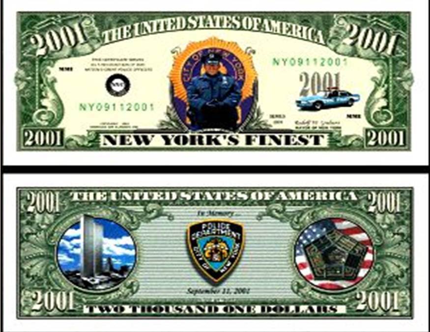 OUR NYPD DOLLAR BILL (2 Bills)
