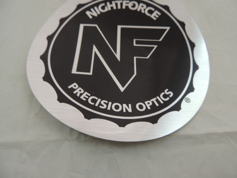 Nightforce Precision Optics Sticker Decal Black Silver 5"
