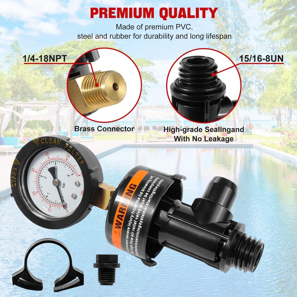 Air Relief Valve set fits for Pool Filter replacement assembly New