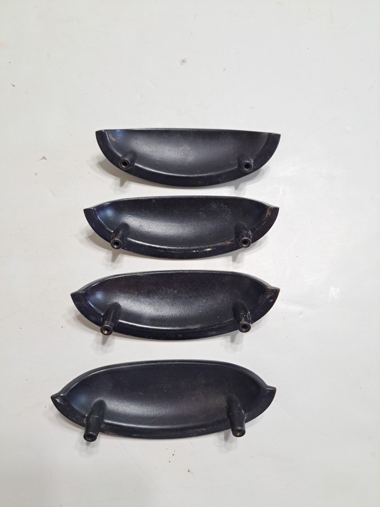 Set If 4 Brass Cup Style Drawer Pulls