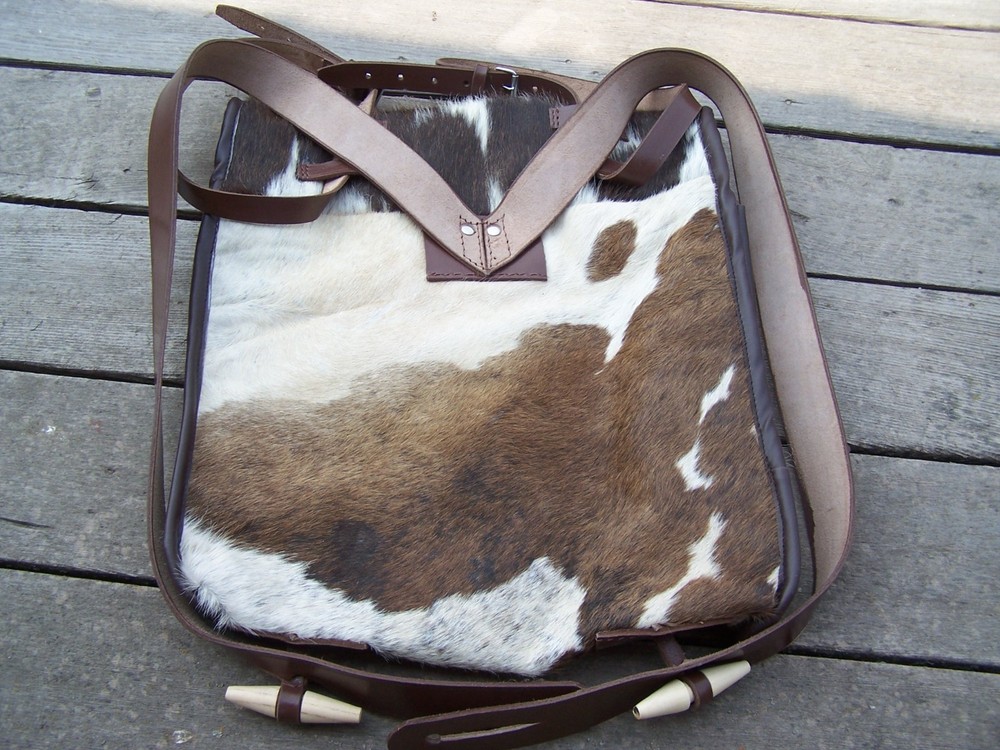 CIVIL WAR US CSA COWHIDE KNAPSACK 01