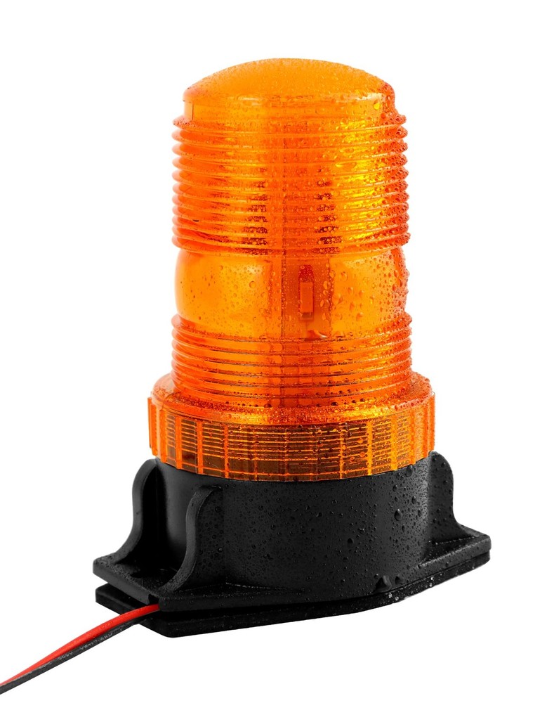 QWORK Amber Led Strobe Lights, Warning Emergency Flashing 2 Pack, Orange
