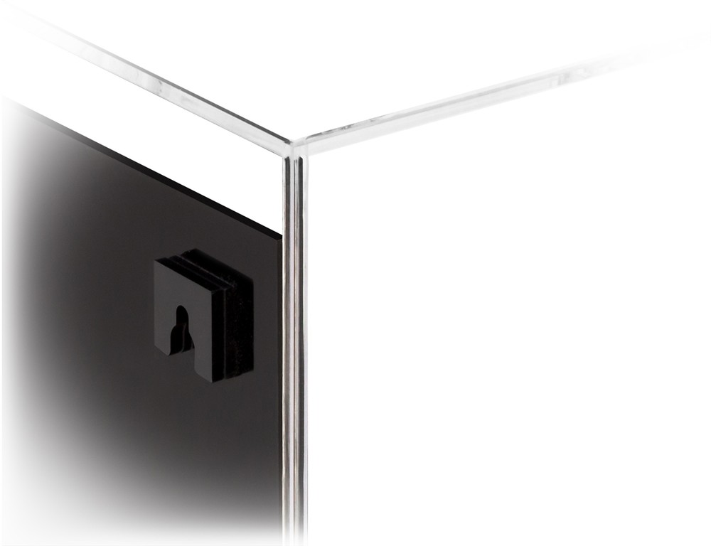 Versatile Wall Mount Display Case with Black Back 8" x 6" x 13" (A044-BB-WM)