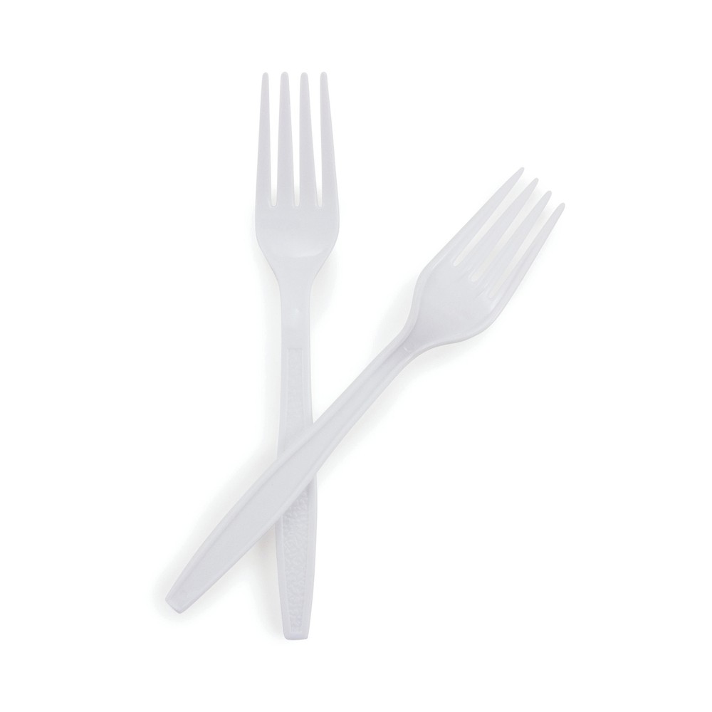 McKesson Disposable Fork White Plastic Bulk Wrap 1000 Ct 16-9000