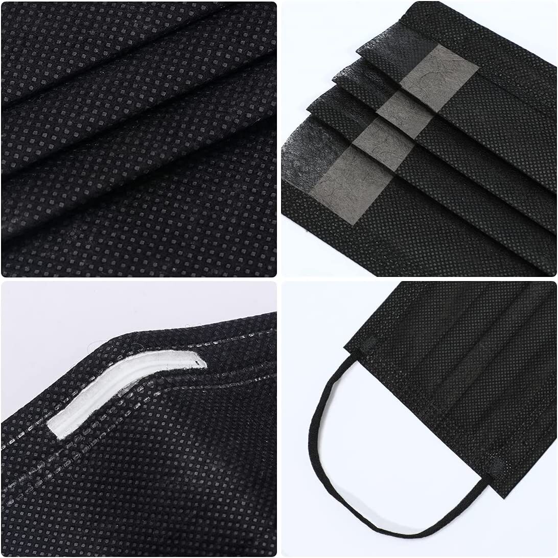 100/50/10 Pcs Black Face Mask Mouth Nose Cover Protector Respirator Filter Masks