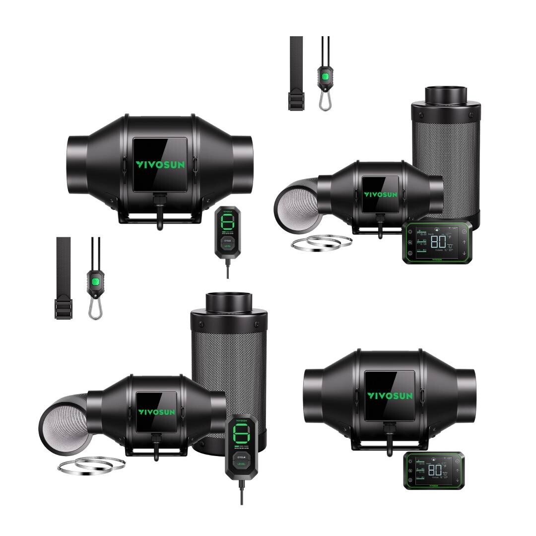 VIVOSUN AeroZesh G4/G6/G8 Inline Duct Fan Ventilation System