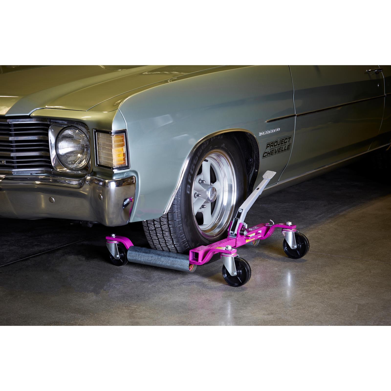 GoJak Car Wheel Dolly Master Set with Storage Rack, Set of 4, 1574lb Capacity