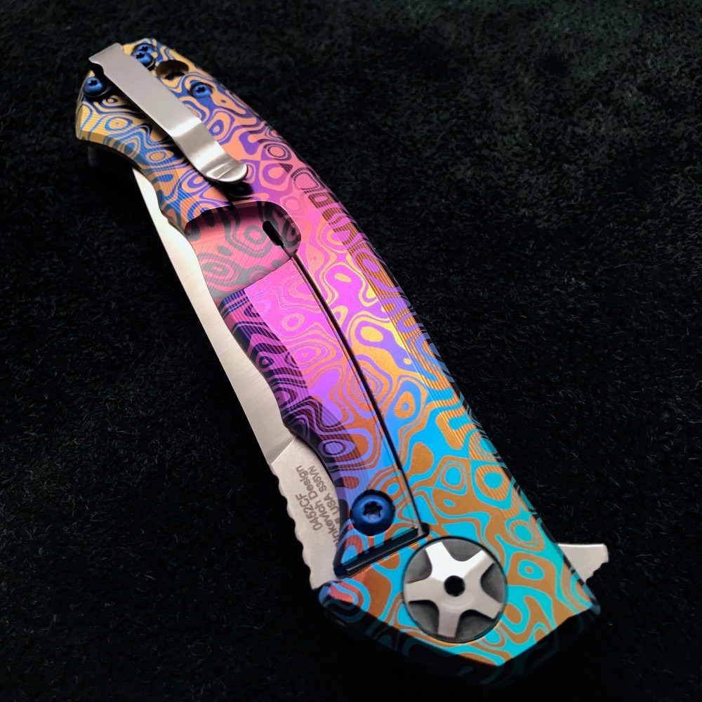 Zero Tolerance ZT 0452CF Plain Edge Folder BWL Flomascus Ano custom zt452cf