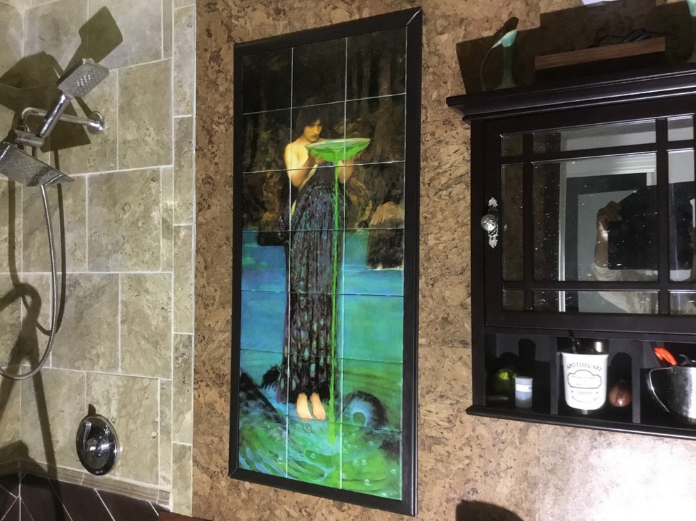 Art Mural Ceramic Waterhouse Bath Backsplash Tile #82