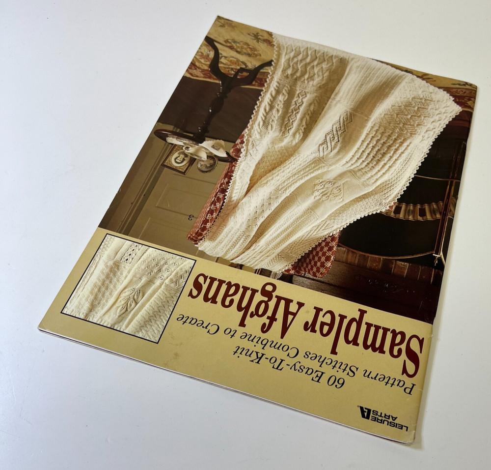 Sampler Afghans - Leisure Arts 932 - 60 Easy To Knit Patterns