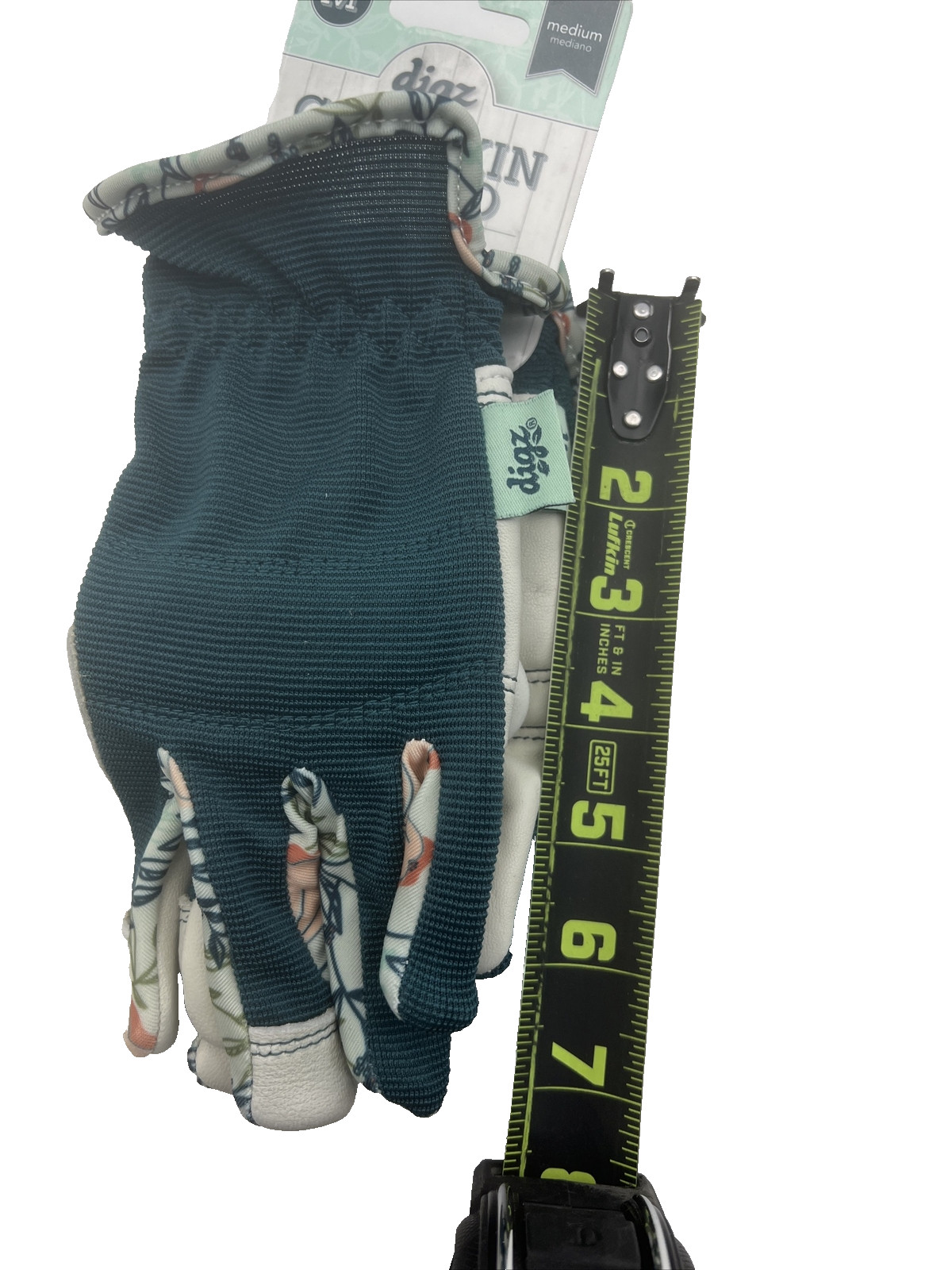 digz Goatskin Hybrid Gloves Leather Palm Garden Safety Cuff Medium NEW