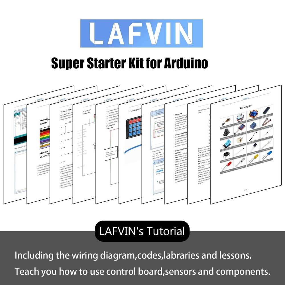 LAFVIN Project Super Starter Kit for R3 Mega2560 Mega328 Nano with Tutorial...