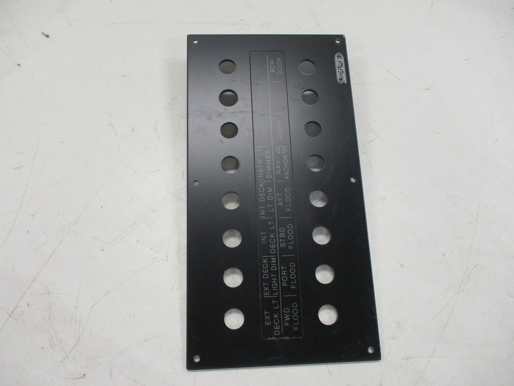SAFE ILLUMNATED PUSH BUTTON BLANK SWITCH PANEL BLACK MARINE BOAT
