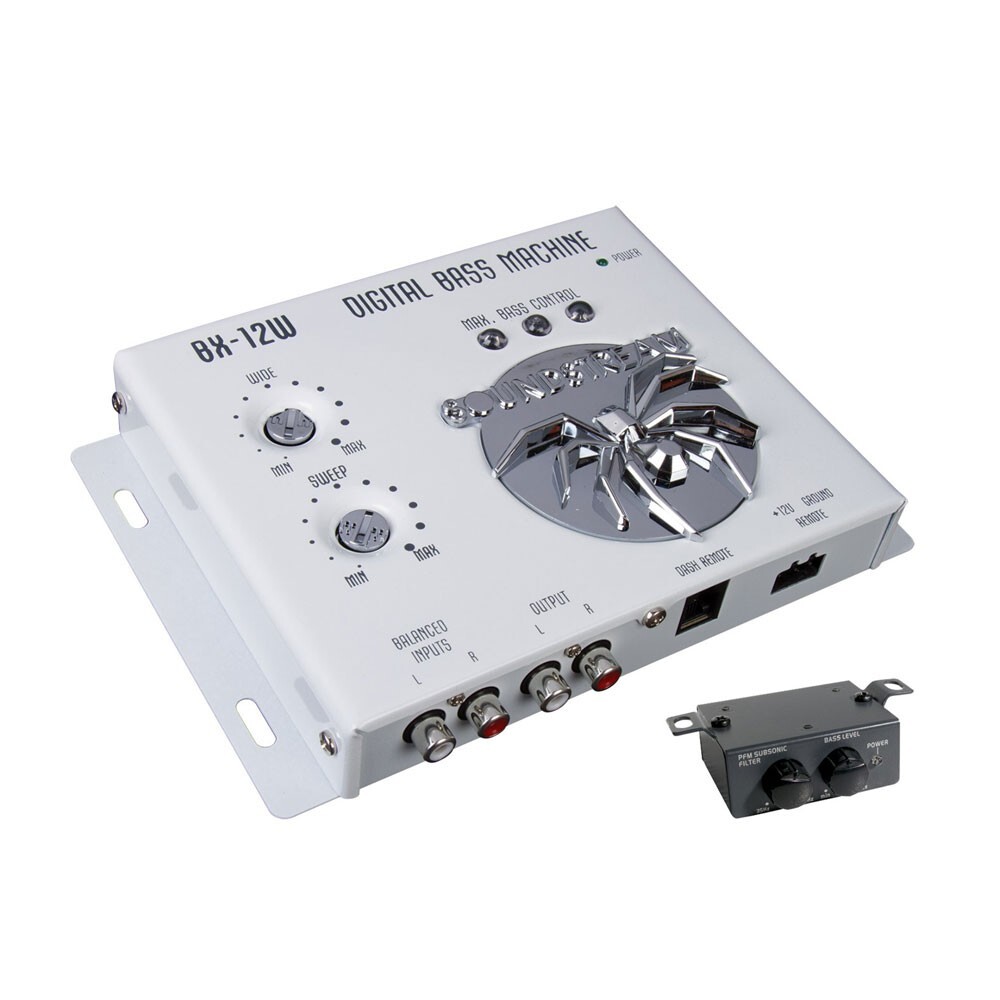 SOUNDSTREAM BX-12W DIGITAL BASS BOOST PROCESSOR REMOTE CONTROL EPICENTER WHITE