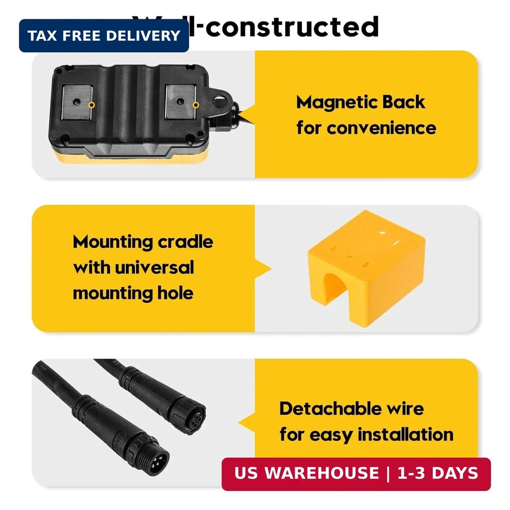 Dump Trailer Remote Control Switch, Briidea 4 Wire 12V Double Acting Hydraulic P