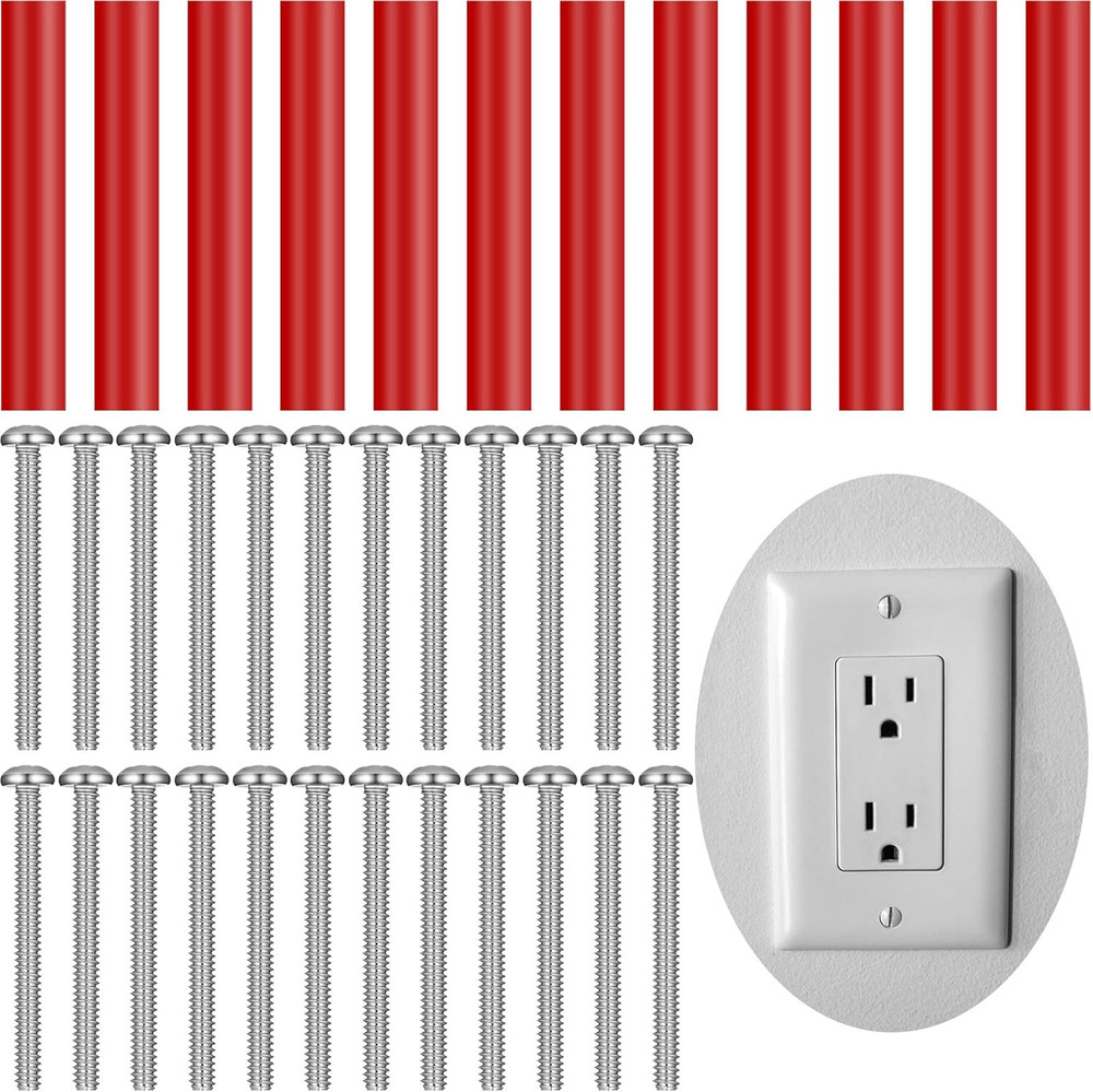 24 Pcs Outlet Spacers Electrical Outlet Box Extender Kit Includes 12 Switch and