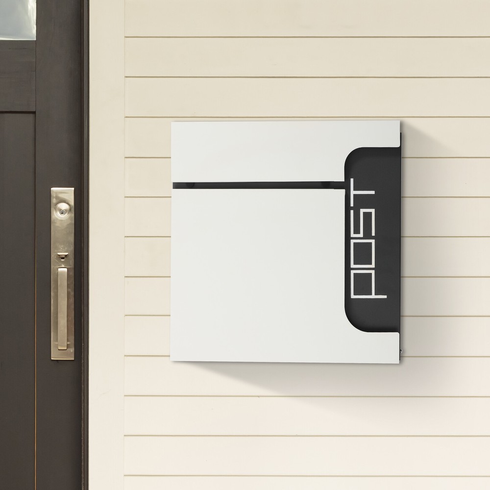 Rectangular Post Box Large Letter Mail Box Steel Lockable Wall Mount Mailbox New