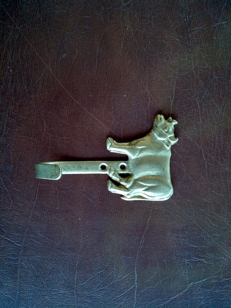 Brass Cow door  wall hanger