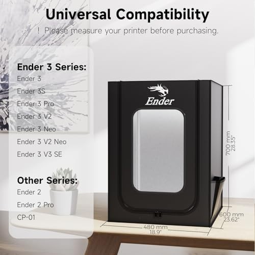 3D Printer Enclosure - Fireproof Dustproof Cover, Constant Temperature 480x600mm