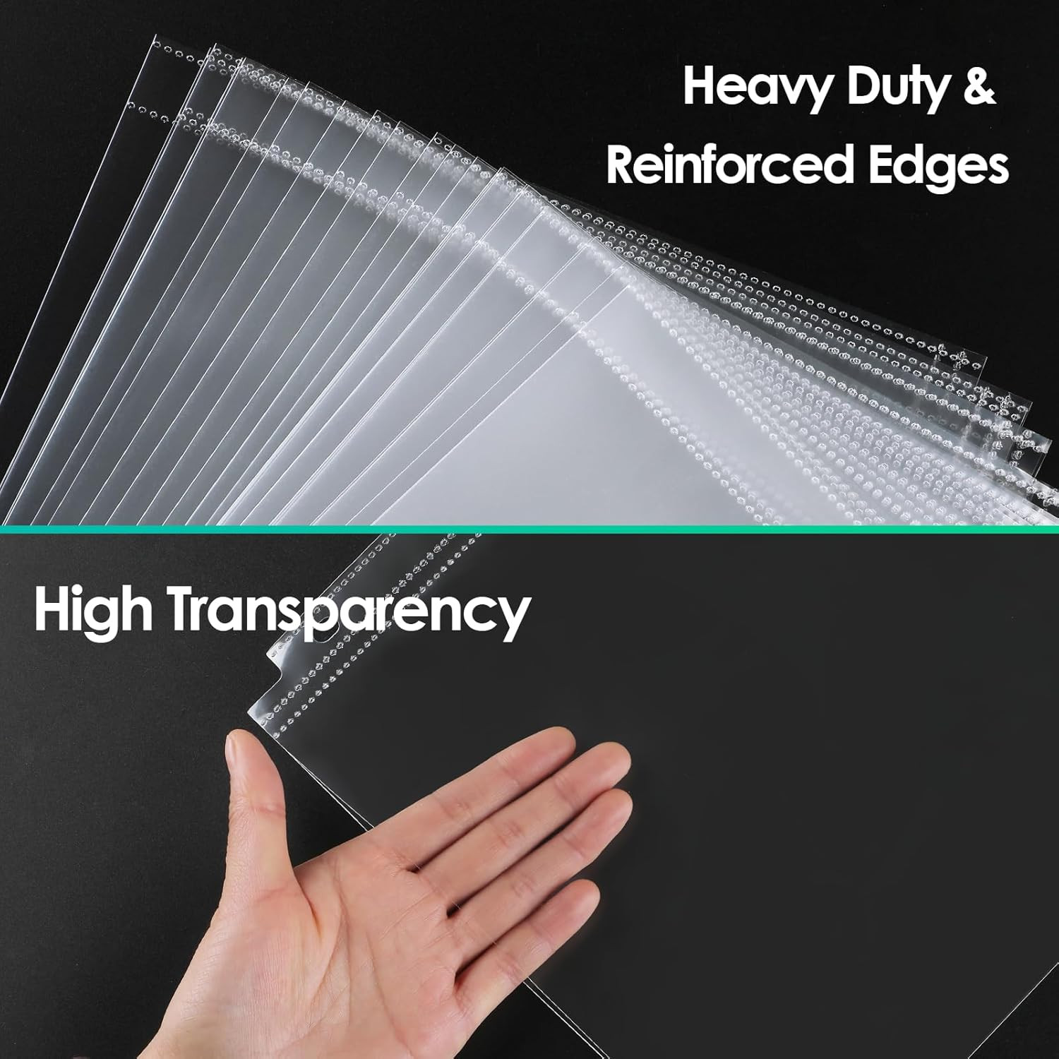 30 Pack 8x10 Photo Sleeves for 3 Ring Binder (60 Pictures), Heavy-Duty Archival