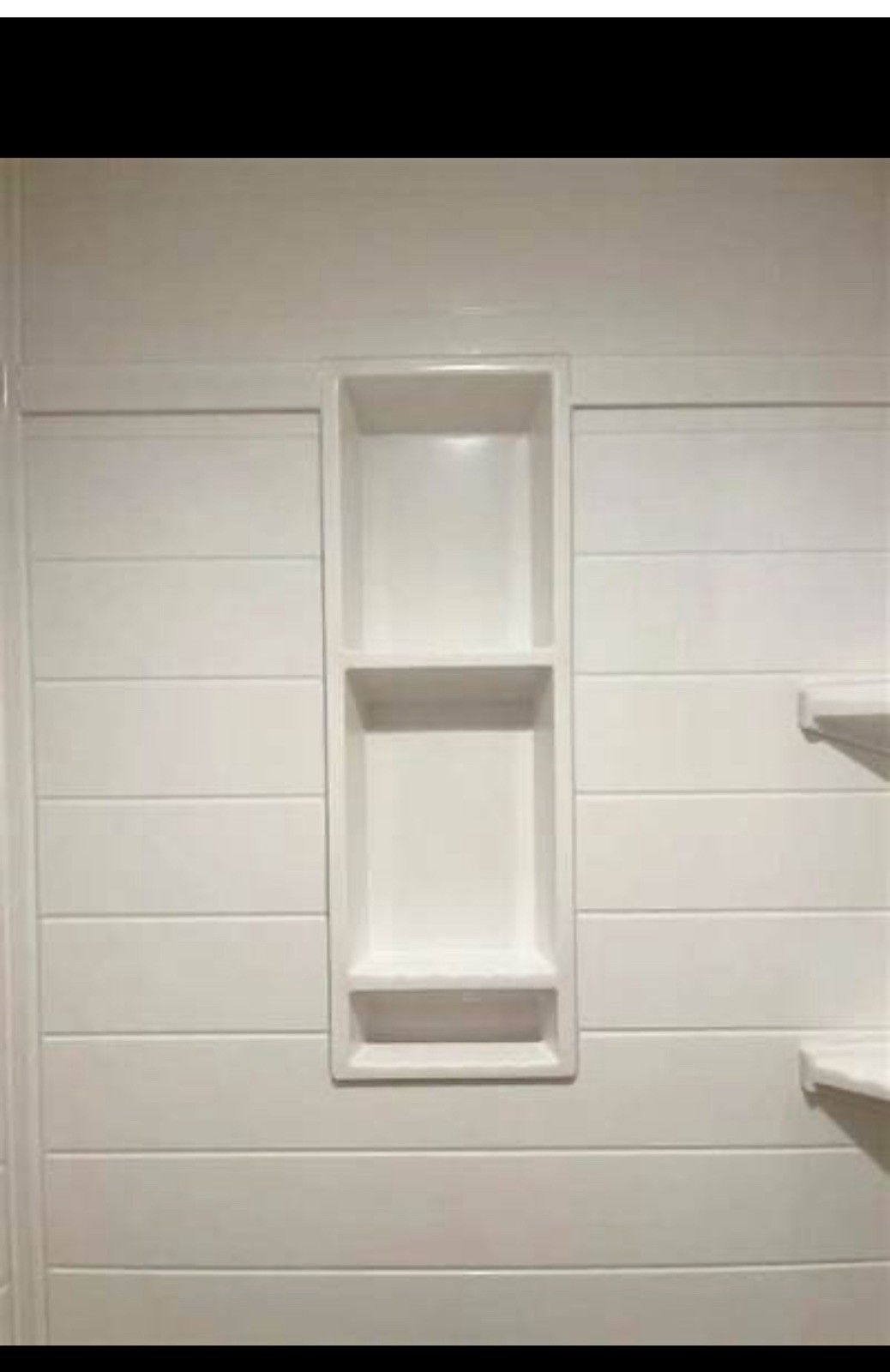 NEW Onyx Liberty Tower Recessed Shower Caddy –Glacier Bright Wh 3 Shelf Niche