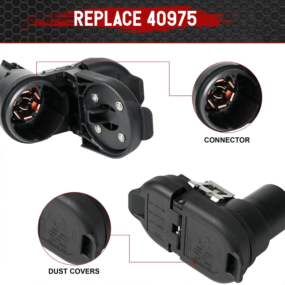 Replace 40975 Multi-Tow 7 Blade and 4 Flat Trailer Plug Wiring Connector