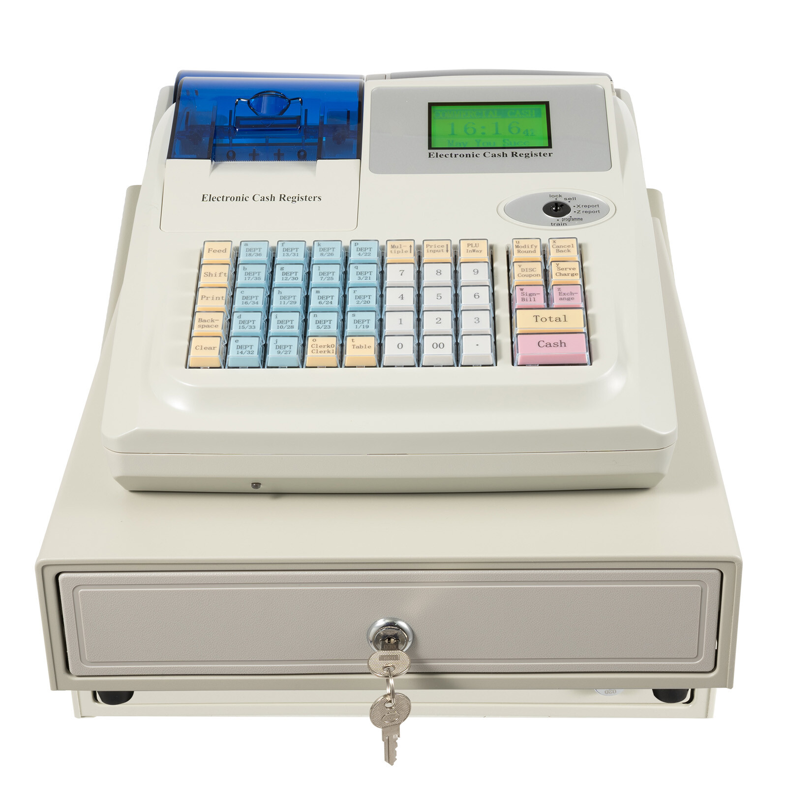 NEW Electronic Cash Register 48 Keys Cash Management System with Thermal Printer