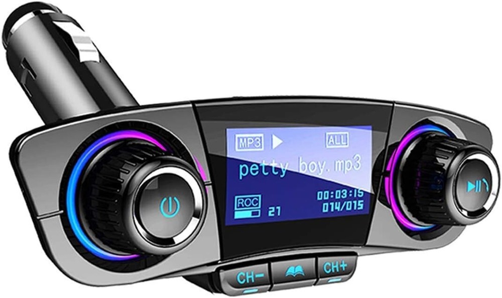 Cargador De Carro Para Celulares Con Blutu Bluetooth Musica Radio FM Llamadas